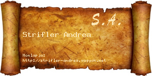 Strifler Andrea névjegykártya